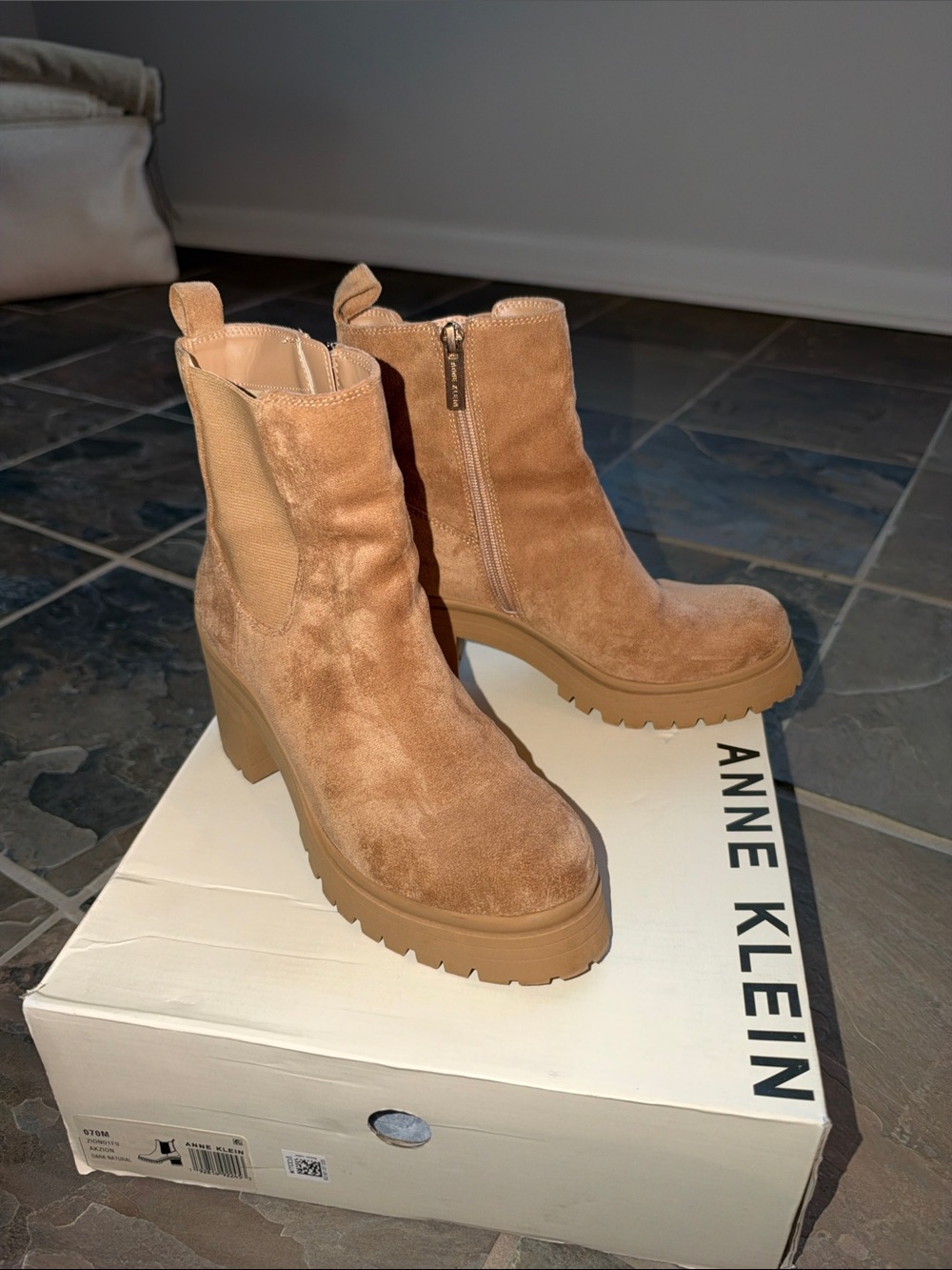Calvin Klein women’s tan suede boots